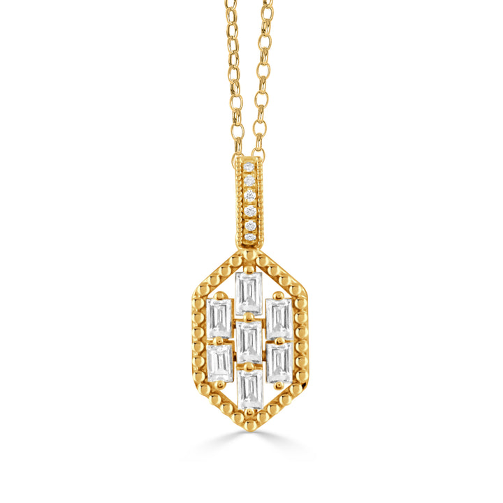 18K Yellow Gold Diamond Pendant