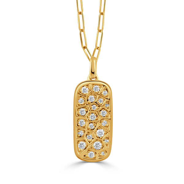 18K Yellow Gold Diamond Pendant