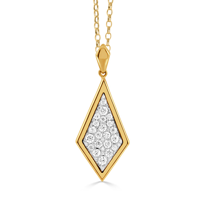 18K Gold Diamond Pendant
