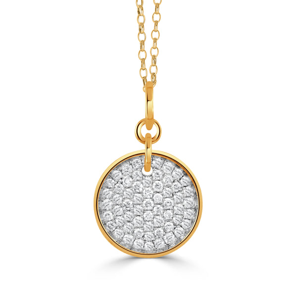 18K Yellow Gold Diamond Pendant