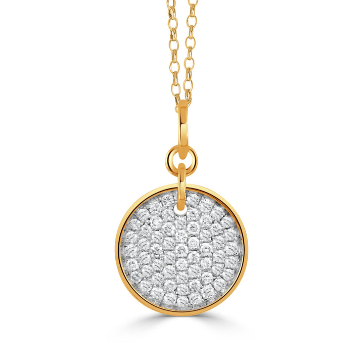 18K Yellow Gold Diamond Pendant