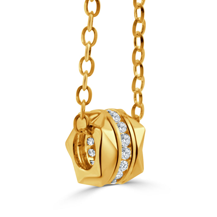 18K Gold Diamond Pendant