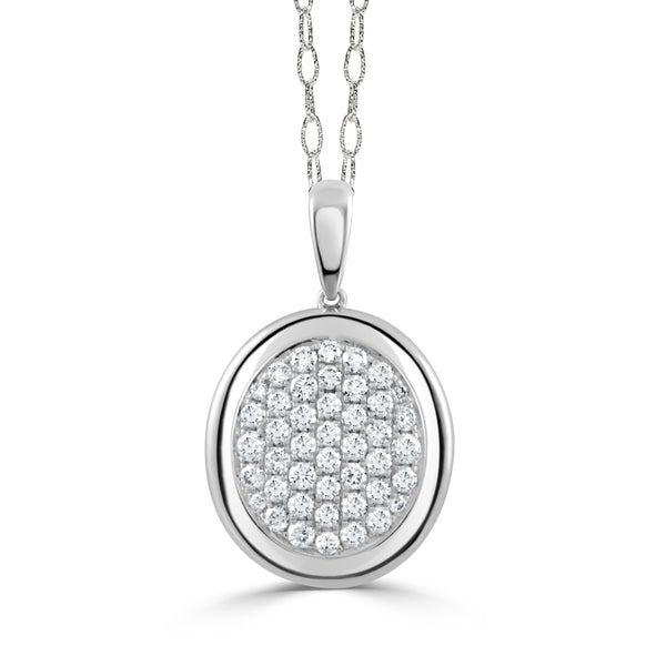18K White Gold Diamond Pendant