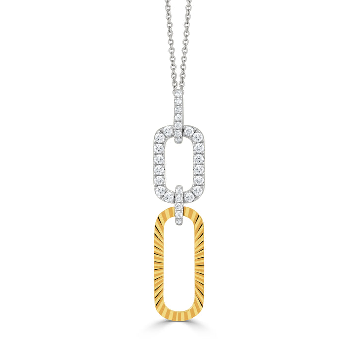 18K White and Yellow Gold 0.30ctw Diamond Necklace