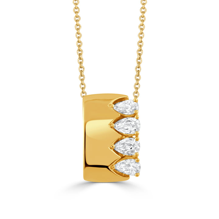 18K Yellow Gold .54ctw Diamond Pendant