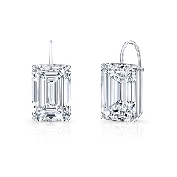 19.78ctw Emerald Cut Diamond Earrings
