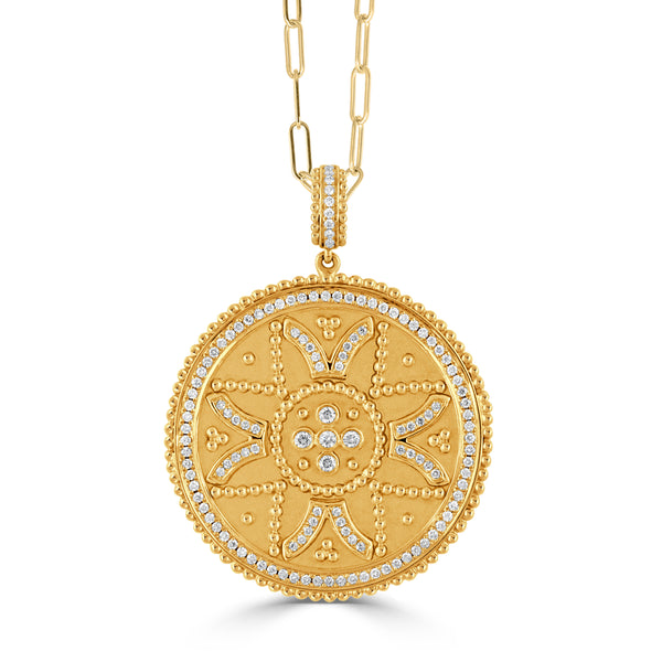 18K Yellow Gold .52ctw Diamond Pendant