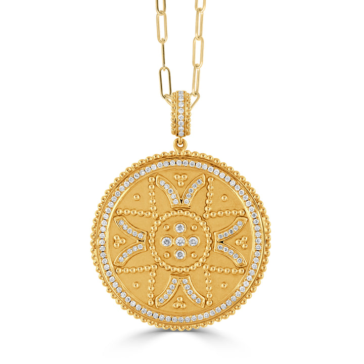 18K Yellow Gold .52ctw Diamond Pendant