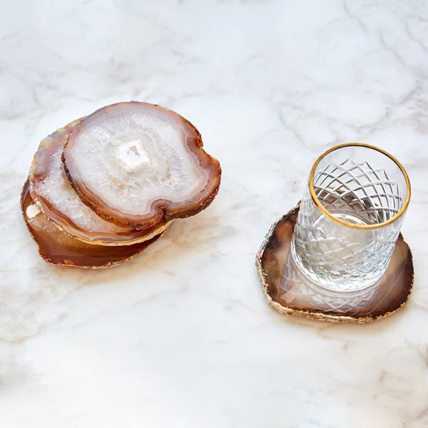 Pedra Coasters, Sand Agate, Set of 4