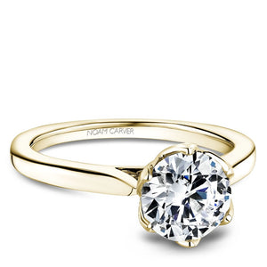 14K Yellow Gold Round Engagement Ring