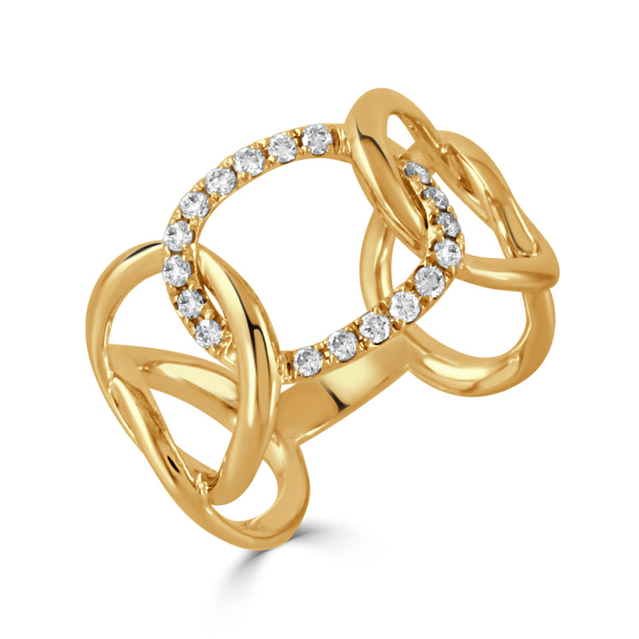 18K Yellow Gold 0.25ctw Diamond Ring