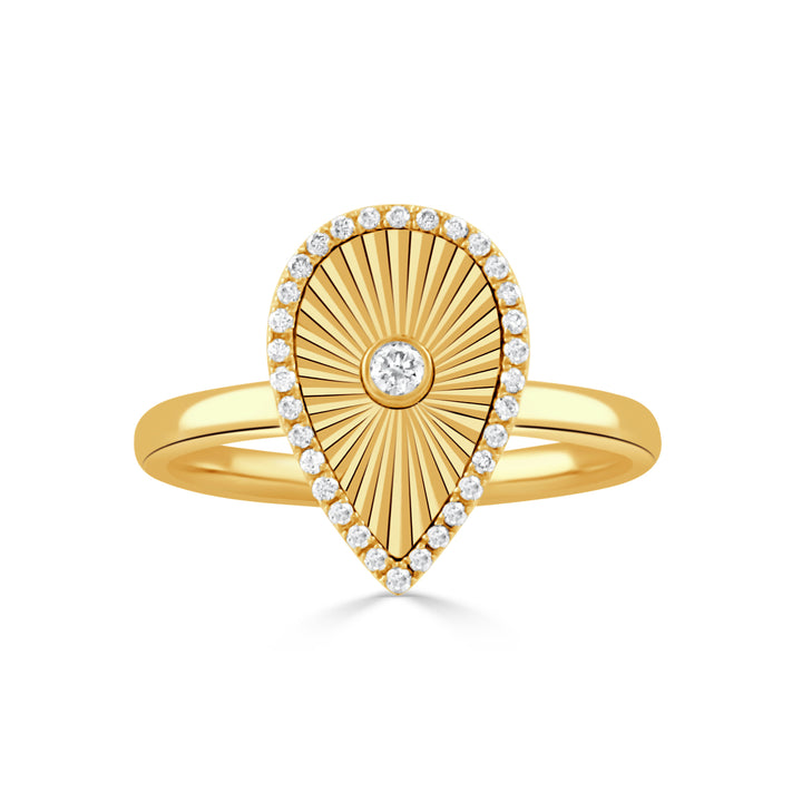 18K Yellow Gold 0.16ctw Diamond Ring