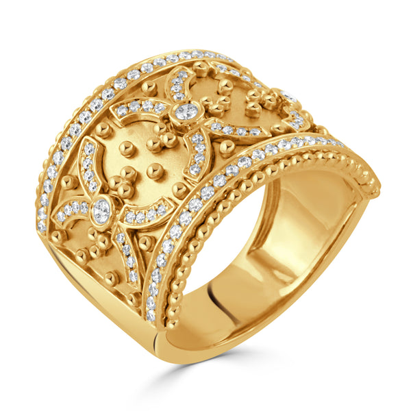 18K yellow gold .46ctw diamond ring