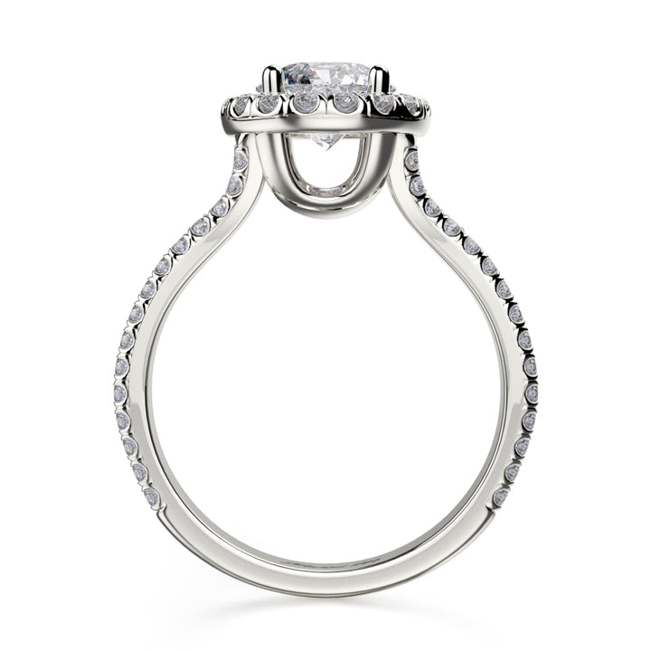 0.45ctw Diamond Halo Engagement Ring
