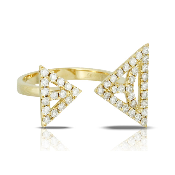 18K Yellow Gold Diamond Fashion Ring