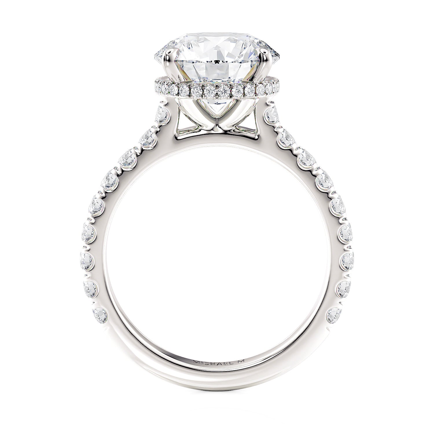 0.73ctw Diamond Halo Engagement Ring
