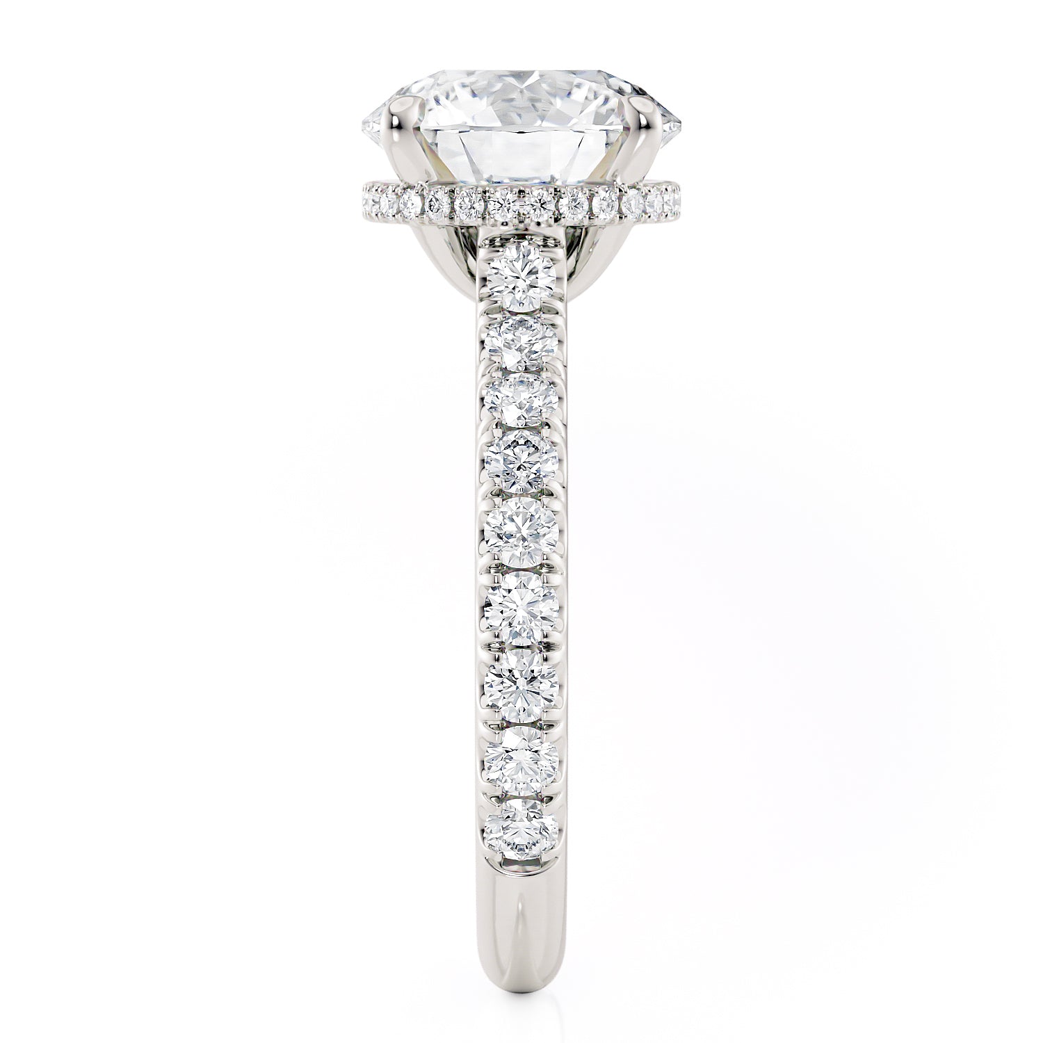 0.73ctw Diamond Halo Engagement Ring