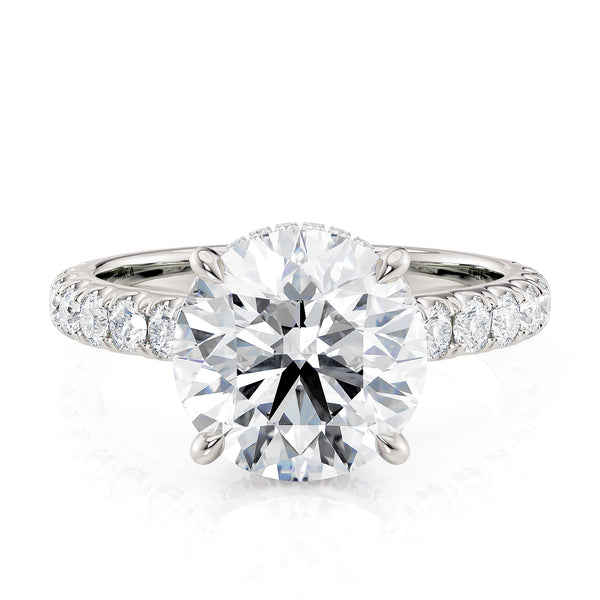 0.73ctw Diamond Halo Engagement Ring