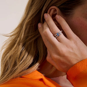 Blue Sapphire Spear Ring