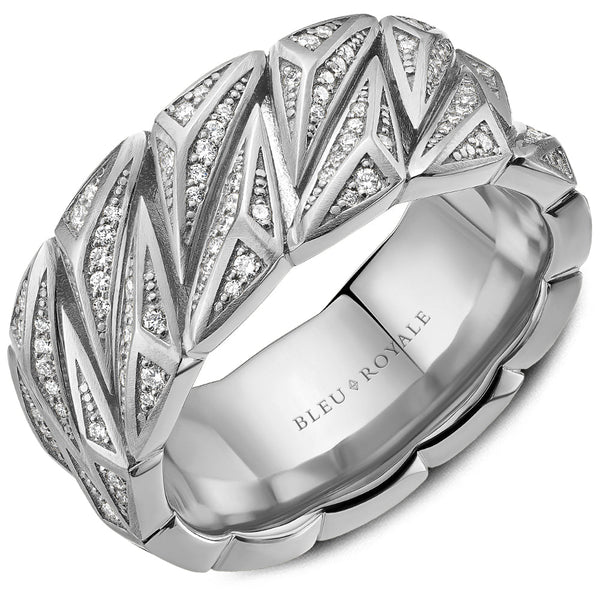 0.74ctw Diamond Geometric Band