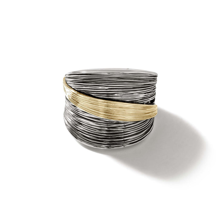 Bamboo Striated Saddle Ring