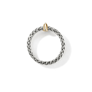 Sterling Silver and 14K yellow gold Icon Link Bar Ring