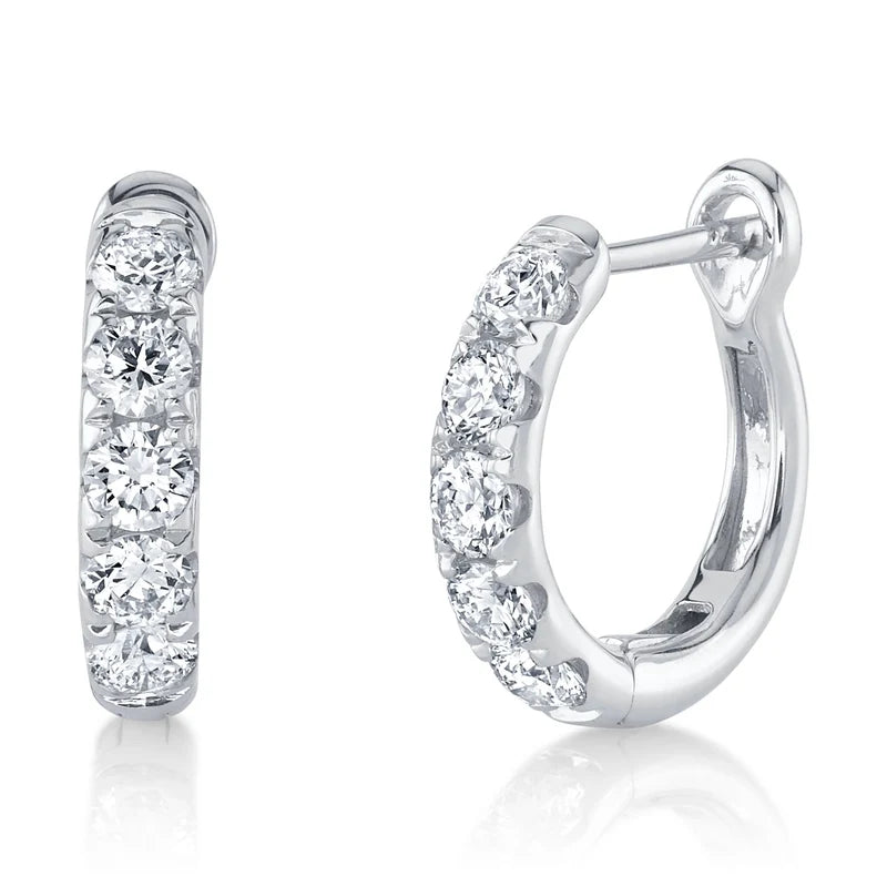 0.81ctw Diamond Huggie Earrings