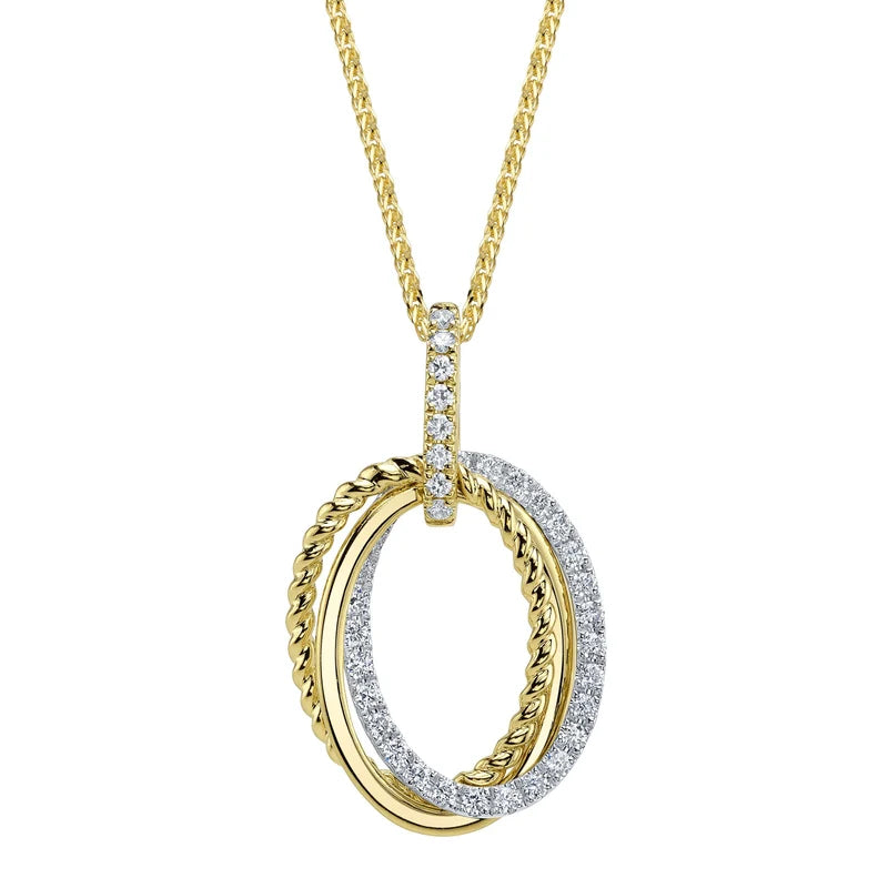 0.30ctw Diamond Oval Chopin Necklace