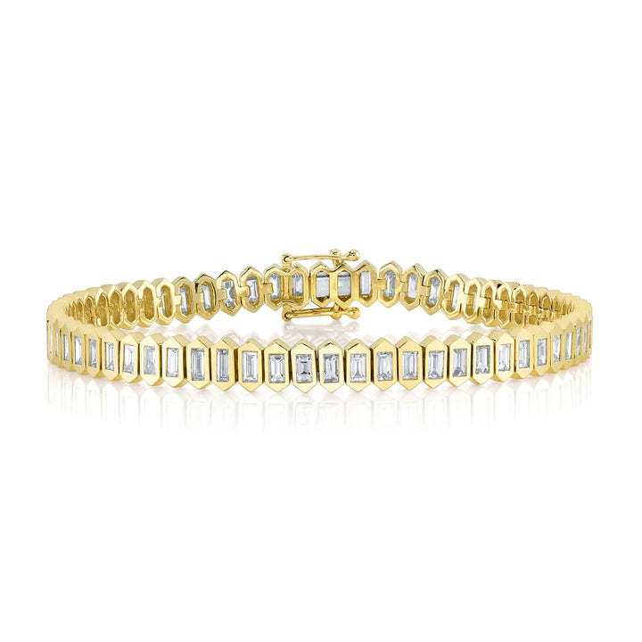 3.25ctw Diamond Baguette Tennis Bracelet