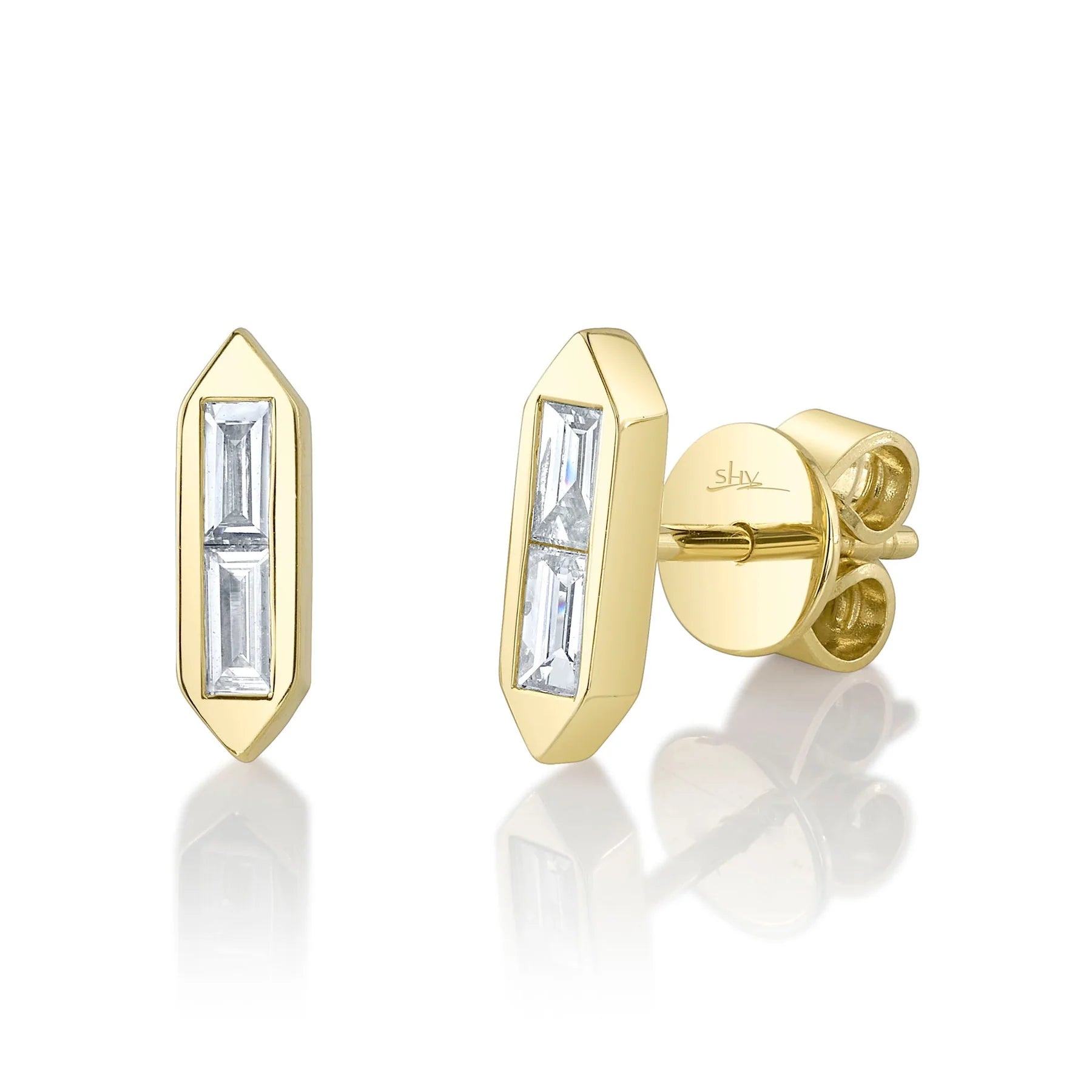 0.18ctw Diamond Baguette Earrings
