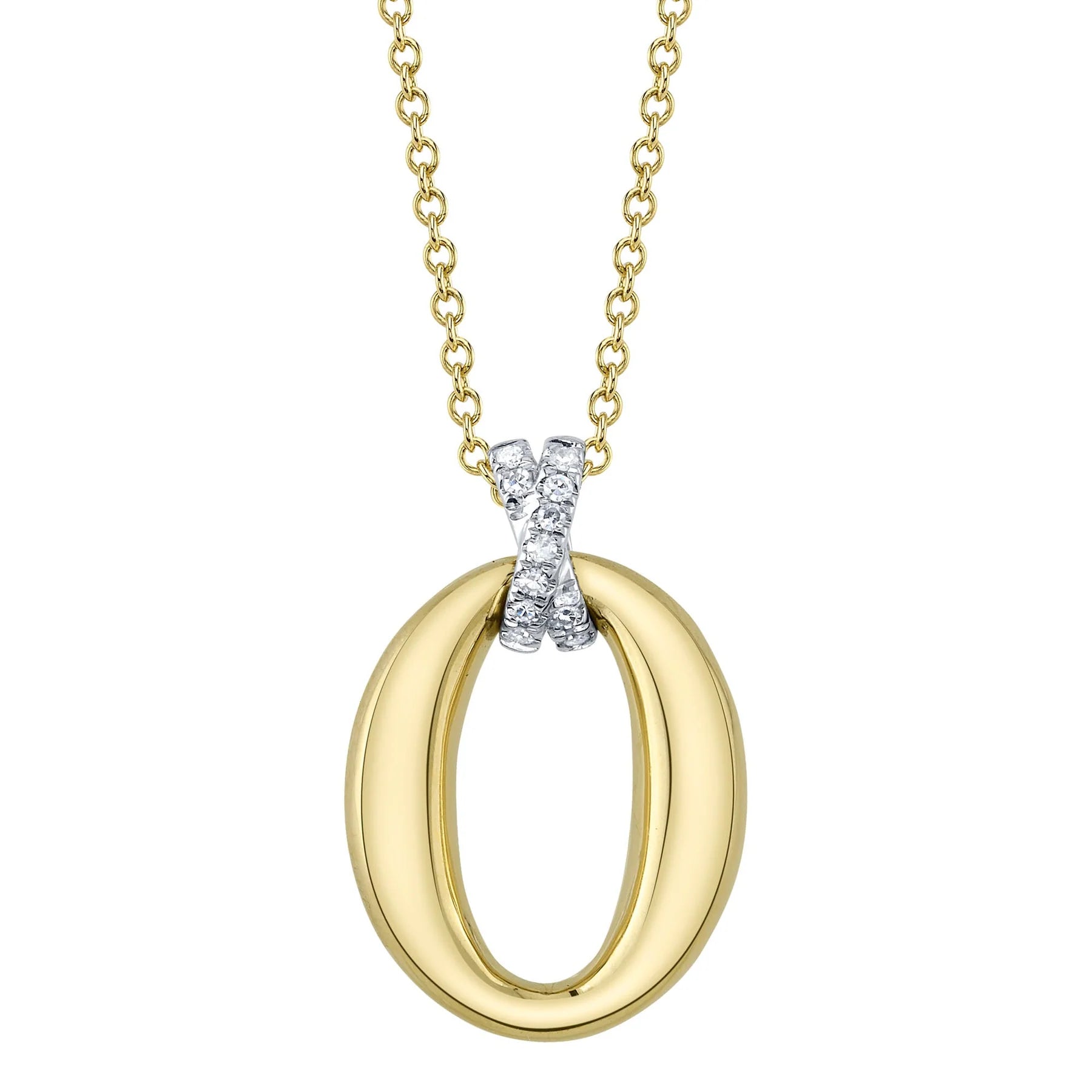 0.04ctw Diamond Oval Necklace