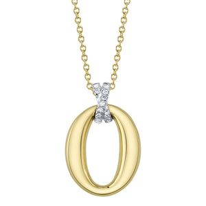 0.04ctw Diamond Oval Necklace
