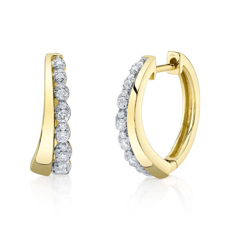 0.29ctw Diamond Hoop Earrings