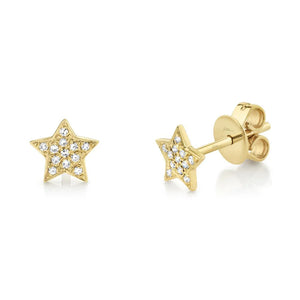 0.07ctw Diamond Star Stud Earring