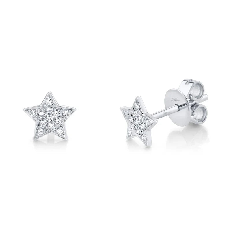 0.07ctw Diamond Star Stud Earring