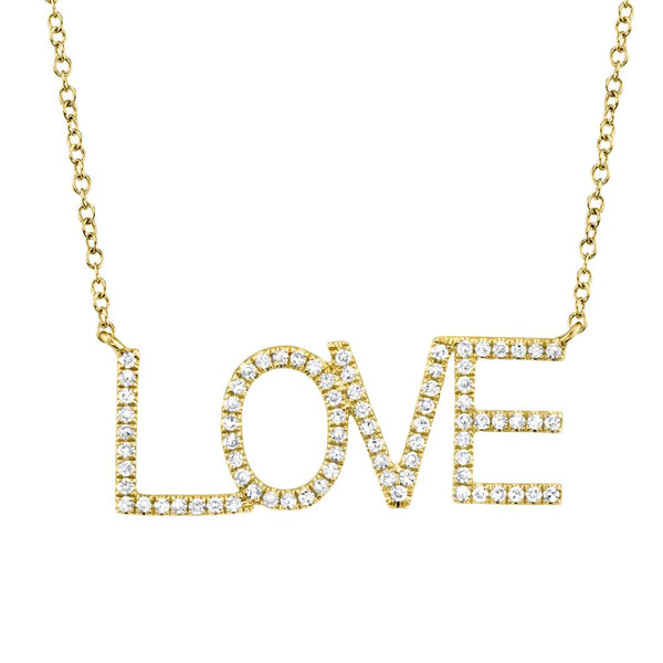 0.21ctw Diamond "LOVE" Necklace