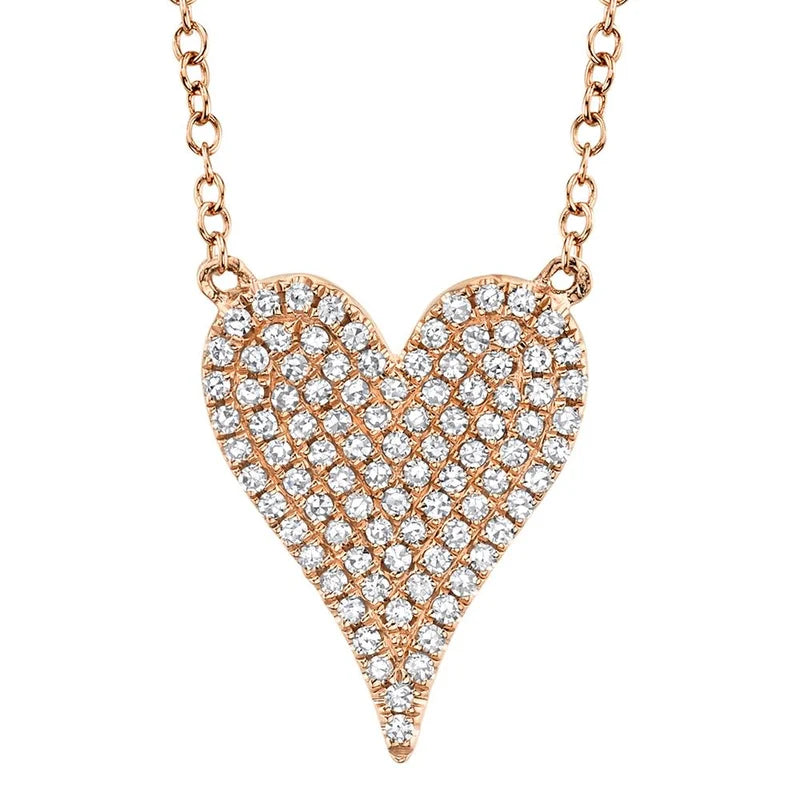 0.21ctw Diamond Pave Heart Necklace