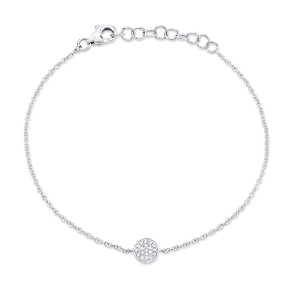 0.05ctw Diamond Pave Circle Bracelet