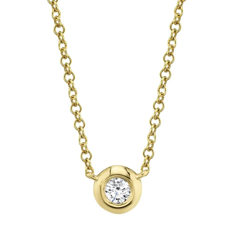 0.05ctw Diamond Bezel Necklace