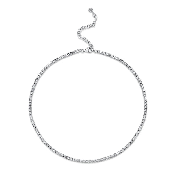 2.49ctw 14K White Gold Diamond Tennis Necklace
