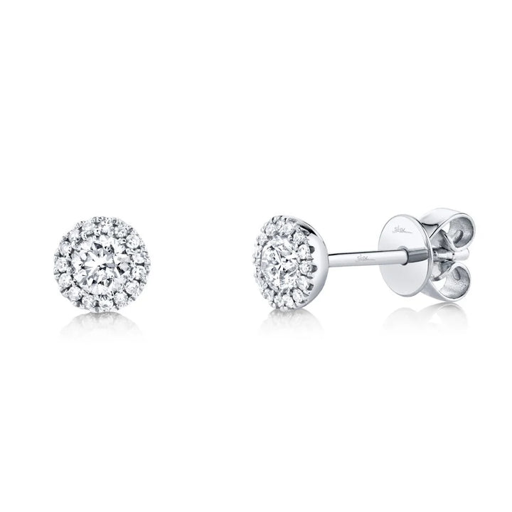 0.48ctw Diamond Halo Earring