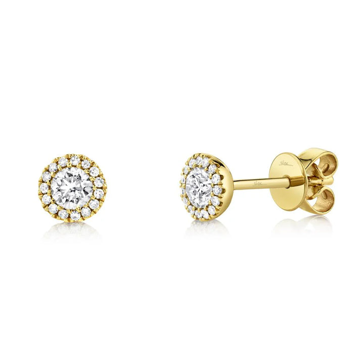 0.48ctw Diamond Halo Earring