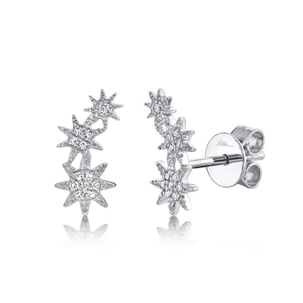 Diamond Starburst Crawler Earring