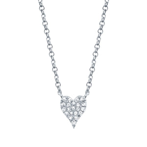Shy Creation 0.05CTW Diamond 14K White Gold Necklace
