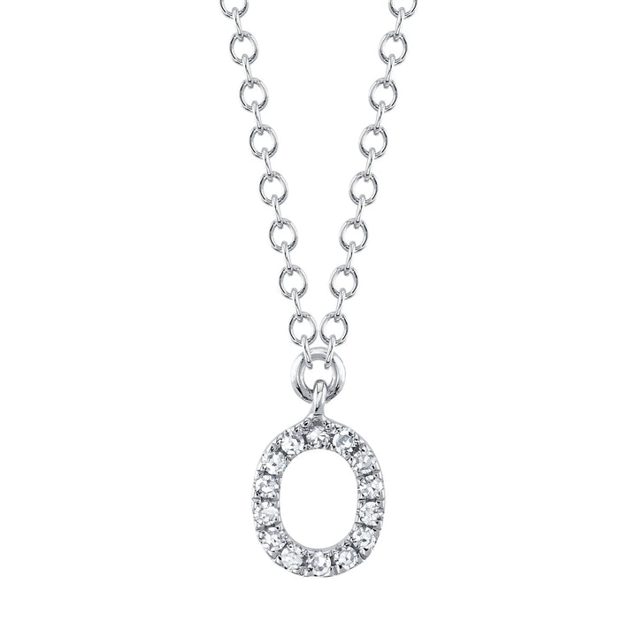 0.05ctw Diamond Necklace - Initial O