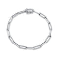 Shy Creation 0.74 14K White Gold Diamond Link Bracelet