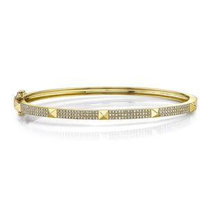 0.45ctw Diamond Pave Pyramid Bangle