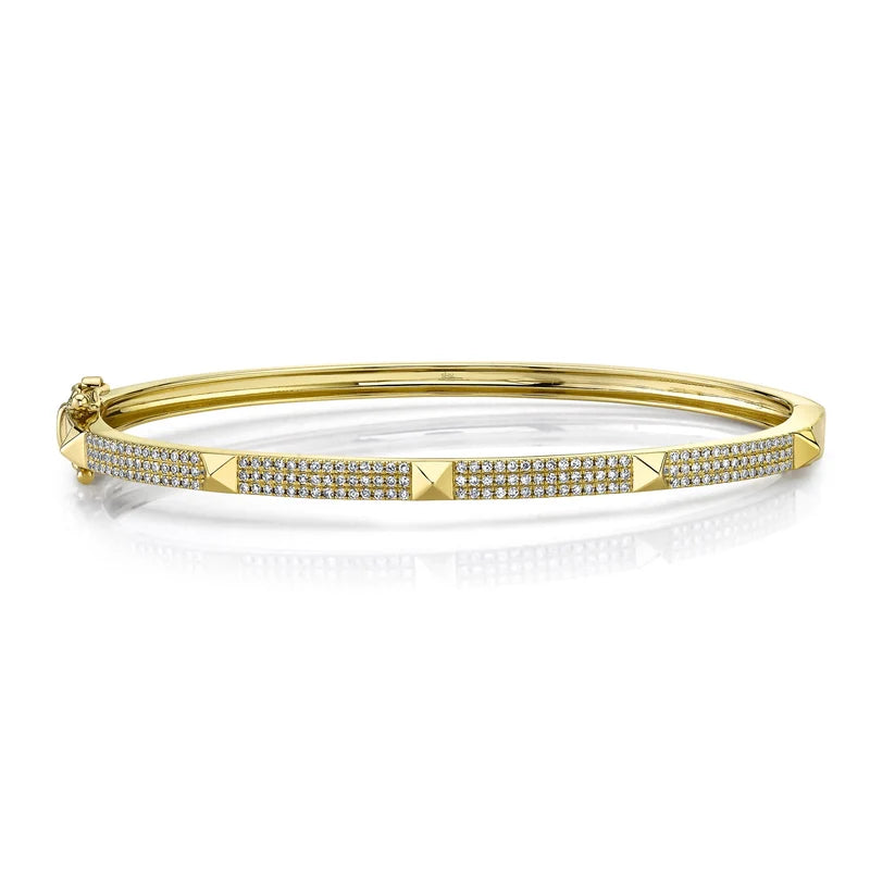 0.45ctw Diamond Pave Pyramid Bangle