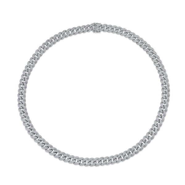 11.53ctw Diamond Pave Link Necklace