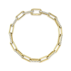 2.21ctw Diamond Paper Clip Link Bracelet